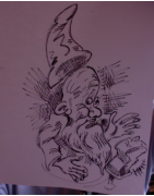 Kupferbergwerkzwerg ca 21 breit ca 30 hoch ( skizze )