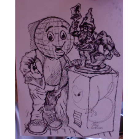 Welti mit Kupferbergwerkzwerg , DINA 4 Papier