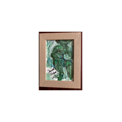 Wähnah Hulkiliene ca 14 cm breit ca 19 cm hoch, Aufstellrahmen mit Glas