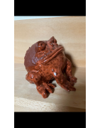 Tonkröte als Kunstwerk  Braun  ca 10 / 12/ 13 cm  500 gramm