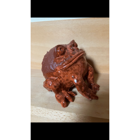 Tonkröte als Kunstwerk  Braun  ca 10 / 12/ 13 cm  500 gramm