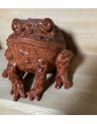 Tonkröte als Kunstwerk  Braun