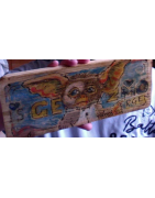 GEZMO/rgen  Lötkolbenarbeit auf Holz ca 30 cm breit ca 12,5 cm hoch