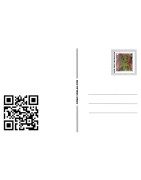 Postkarte, DIN A6 "Welti rudert am Auensee in Leipzig"