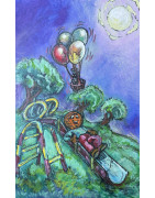 Postkarte, DIN A6 "Welti wünscht guten rutscht"