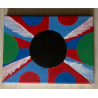 ORIGINAL Öl Bild Gemälde Muster ca 18 mal 24 cm