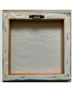 ORIGINAL Öl Bild Gemälde Himmel ca. 20 mal 20 cm