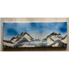 ORIGINAL Öl Bild Gemälde Berge sonnen ca 50 mal 19 cm